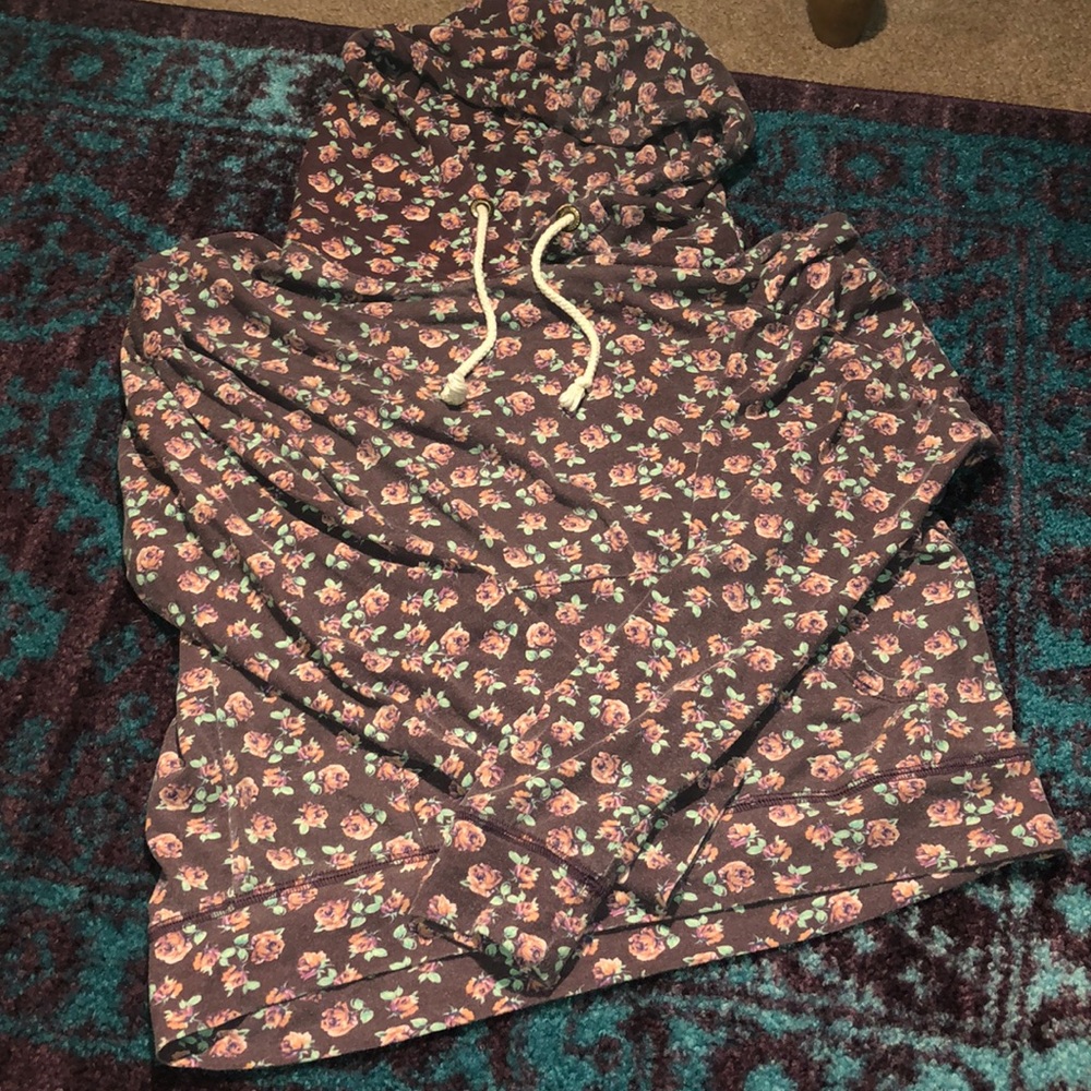 Floral printed hoodie